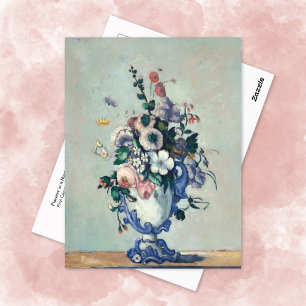 Carte Postale Fleurs Rococo Vase Paul Cezanne