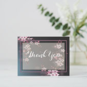 Carte Postale Fleurs romantiques Merci (Debout devant)