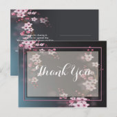 Carte Postale Fleurs romantiques Merci (Devant / Derrière)