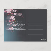 Carte Postale Fleurs romantiques Merci (Dos)
