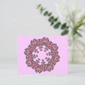 Carte Postale Fleurs roses (Debout devant)