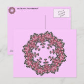 Carte Postale Fleurs roses (Devant / Derrière)