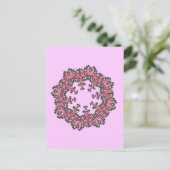 Carte Postale Fleurs roses (Debout devant)