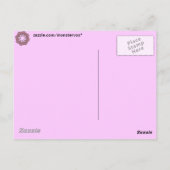 Carte Postale Fleurs roses (Dos)