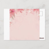 Carte Postale fleurs roses (Dos)