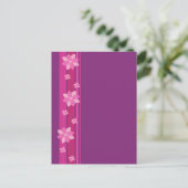 Carte Postale Fleurs roses (Debout devant)