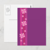 Carte Postale Fleurs roses (Devant / Derrière)