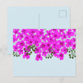 Carte postale Fleurs Roses (Devant / Derrière)