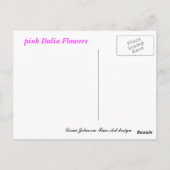 Carte Postale Fleurs roses (Dos)
