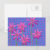 Carte Postale Fleurs roses (Devant / Derrière)