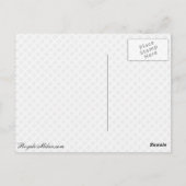 Carte Postale Fleurs roses attrayantes sur arrière - plan rouge (Dos)