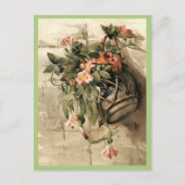 Carte Postale Fleurs roses dans le Vase suspendu, floral (Devant)