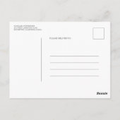 Carte Postale Fleurs roses douces Élégantes Enregistrer la date (Dos)