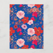 Carte postale Fleurs roses et rouges (Devant)