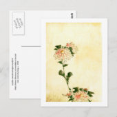 Carte Postale Fleurs roses, Hokusai Fine Art (Devant / Derrière)