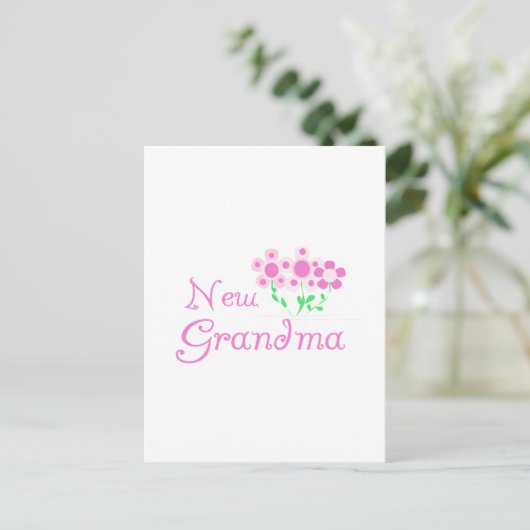 Carte Postale Fleurs roses Nouveaux T-shirts et cadeaux grand-mè (Debout devant)
