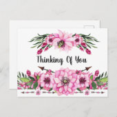 Carte Postale Fleurs Roses Pour Vous (Devant / Derrière)