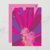 Carte Postale Fleurs roses violettes (Devant / Derrière)