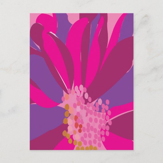 Carte Postale Fleurs roses violettes (Devant)