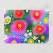 Carte Postale Fleurs rouges (Devant)