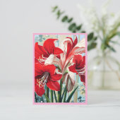CARTE POSTALE FLEURS ROUGES #1 (Debout devant)