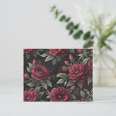 Carte Postale Fleurs rouges bourguignonnes gothiques (Debout devant)