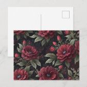 Carte Postale Fleurs rouges bourguignonnes gothiques (Devant / Derrière)