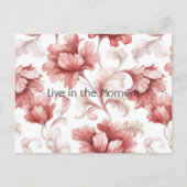 Carte Postale Fleurs Rouges Chic Assez (Devant)