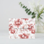 Carte Postale Fleurs Rouges Chic Assez (Debout devant)