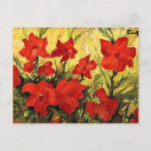 Carte Postale Fleurs rouges Clematis (Devant)