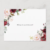 Carte Postale Fleurs rouges et violettes serez-vous ma servante (Dos)