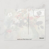 Carte Postale Fleurs rouges, fleurs Odilon Redon (Dos)