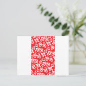 Carte Postale Fleurs rouges hawaïennes (Debout devant)