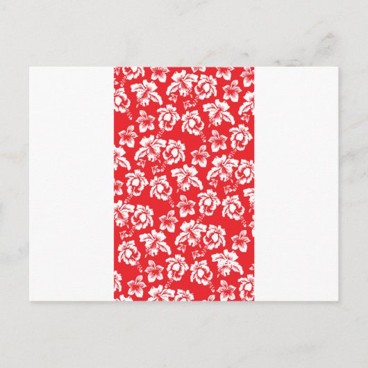 Carte Postale Fleurs rouges hawaïennes (Devant)