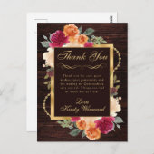 Carte Postale Fleurs rousses rousses rousses rousses brûlées Qui (Devant / Derrière)