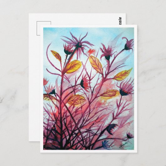 Carte Postale Fleurs sauvages (Devant / Derrière)