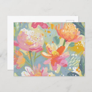 Carte Postale Fleurs sauvages aquarelle