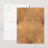 Carte Postale Fleurs sauvages avec éclat orange (Devant / Derrière)