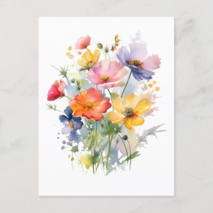 Carte Postale Fleurs sauvages Botanique