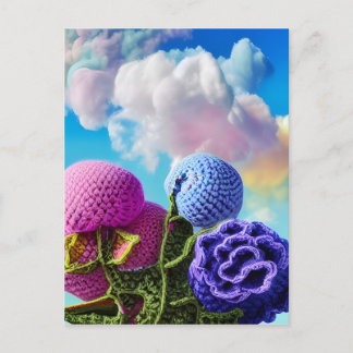 Carte Postale Fleurs sauvages croisés dans l'Art numérique des n