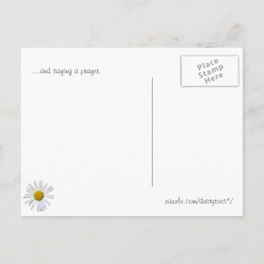 Carte Postale Fleurs sauvages en pensant à toi (Dos)