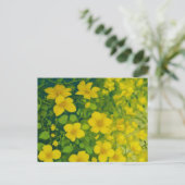 Carte Postale Fleurs sauvages jaunes (Debout devant)
