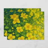 Carte Postale Fleurs sauvages jaunes (Devant / Derrière)