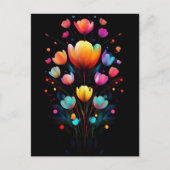 Carte Postale Fleurs sauvages lumineuses surnaturelles Arc-en-ci (Devant)