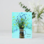 Carte Postale Fleurs sauvages Pensées pour toi (Debout devant)