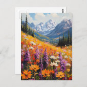 Carte Postale Fleurs sauvages pittoresques et beaux-arts de la m (Devant / Derrière)