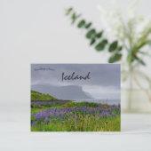 Carte Postale Fleurs sauvages sur la rive de Thingeyri Islande (Debout devant)