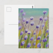 Carte Postale Fleurs sauvages violets (Devant / Derrière)