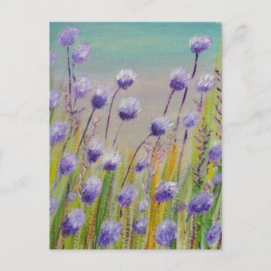 Carte Postale Fleurs sauvages violets (Devant)