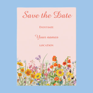 Carte Postale Fleurs sauvages vives 